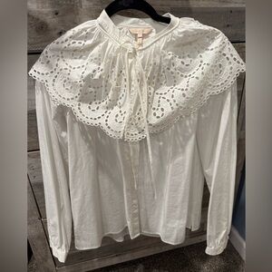 Rebecca Taylor bib collar blouse! Size M!
